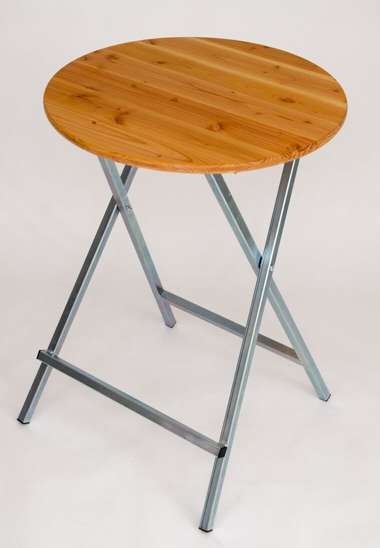 Standing table galvanized of Douglas fir wood no.06 