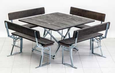 Table and benches set square offer No.8e 