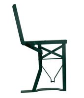 bench-frames with backrest green lacquered
