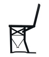 bench rack with backrest black lacquered