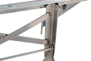 Flap safety for bench racks with backrest