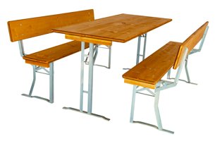 Pub set teak mit 29 cm bench plates