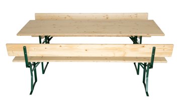 Bench with backrest folding