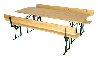 Bench with backrest open