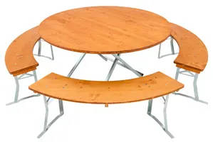 round marquee set 146 teak four benches