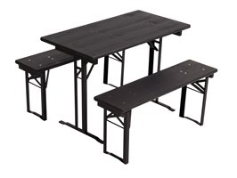 detailed view table & benches set no.133 diagonal