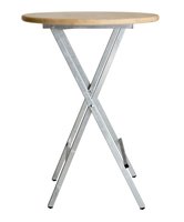 Standing table hot-dip galvanized with pine wooden plate