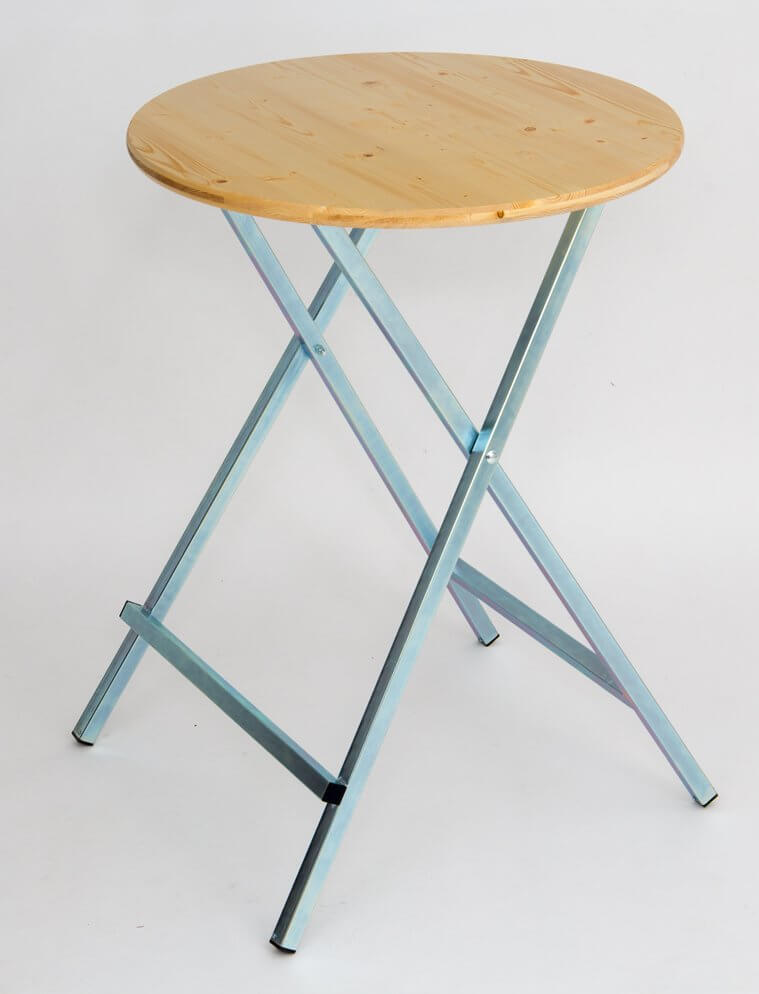 Standing table with three-layer wooden plate 80 cm Nr.02 