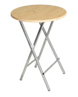 Standing table with wooden top round
