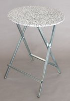 standing table gastronomy white coarse marbled