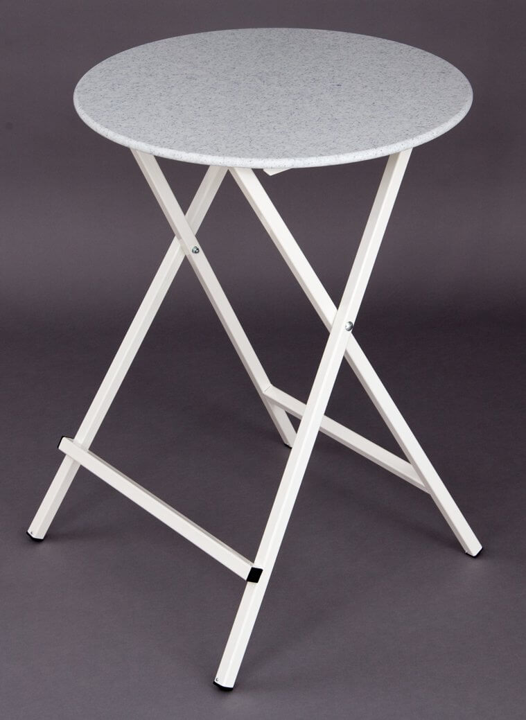 Standing table with scissors frame white No.17 