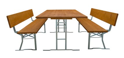 Table and benches set 100cm model 167