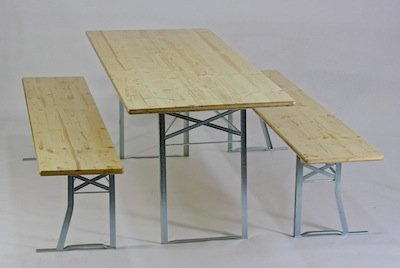 Table and benches set, marquee set with 40 cm bench width No.182 