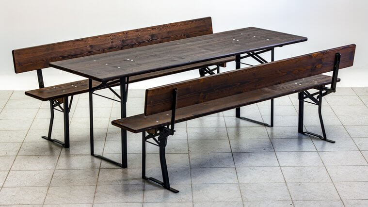 Table and benches special offer no.6rp
2nd choice with backrest wood color rosewood light
