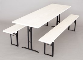 Table and benches sets powder-coated 145