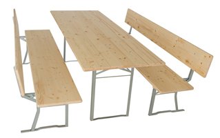 Table and bench set diagonal No.176