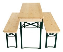 Table and benches set 110cm