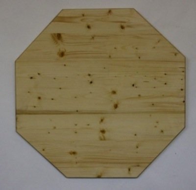 Octagonal wooden plate for standing table