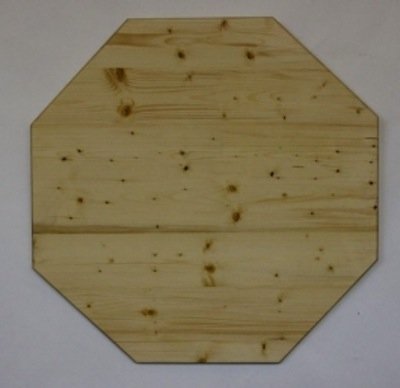 Octagonal wooden plate for standing table